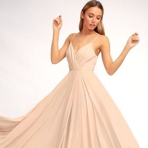 Lulus All About Love Blush Pink Maxi Dress